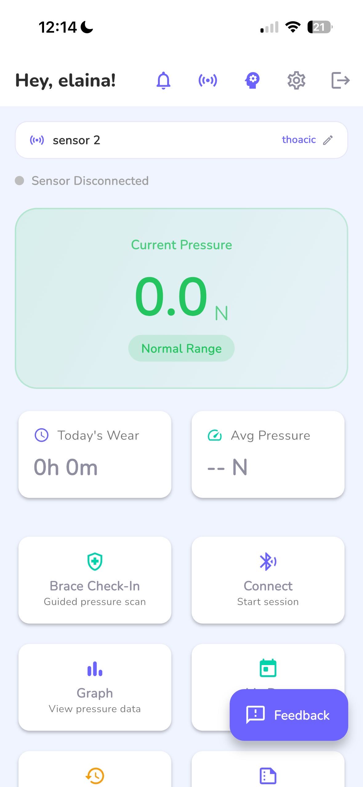 Sample of the Curva app dashboard displayed on a phone